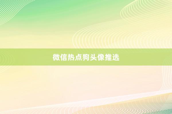 微信热点狗头像推选